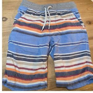 Wonder Nation Boys Striped Shorts Blue Orange Casual Kids‎ L (10-12)